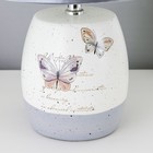 Лампа настольная "Бабочки" 1xE14 40вт белый-серый 24х24х33 см RISALUX - Фото 4