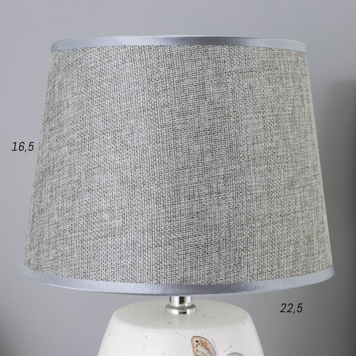 Лампа настольная "Бабочки" 1xE14 40вт белый-серый 24х24х33 см RISALUX - фото 1907037608
