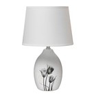 Лампа настольная «Цветы» 1xE14 40 вт белый 20×20×31 см - Фото 8