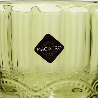 Бокал для вина Magistro «Ла-Манш», 250 мл, 8×15.5 см, стекло, зелёный