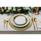 Тарелка подстановочная Magistro «Кринкл», d=33 см, стекло, золотистая - Фото 7