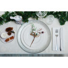 Тарелка подстановочная Magistro «Бурлеск», d=33 см, стекло, серебристая - Фото 7