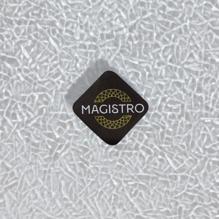 Тарелка стеклянная подстановочная Magistro «Бурлеск», d=33 см, цвет серебряный - фото 1908495768