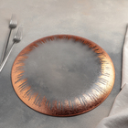 Тарелка стеклянная подстановочная Magistro «Бурлеск», d=33 см, цвет медный - Фото 3