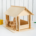 Конструктор деревянный «Беседка», модель для творчества - Фото 1