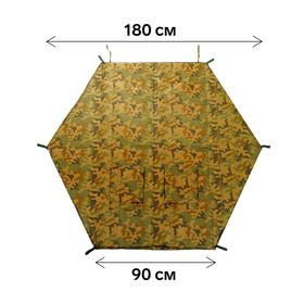 Пол для зимней палатки, шестиугольник, 180 х 180 см, МИКС