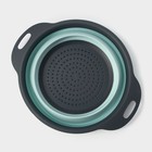 Дуршлаг складной Доляна «Компакт», 29.5×23.8×9 см, бирюзовый - Фото 4