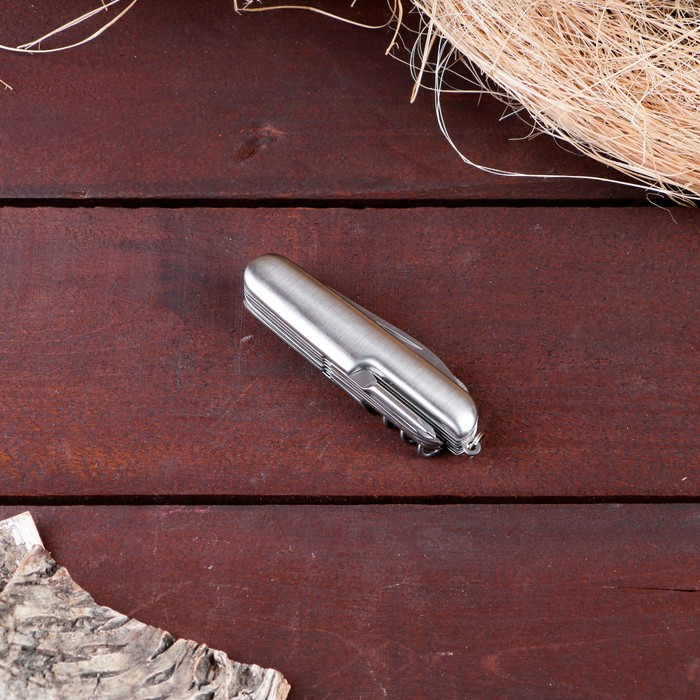 Нож швейцарский "Альпы", 11в1 с фонариком - фото 1886422110
