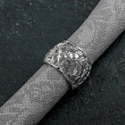 Кольцо для салфеток «Виноград. Серебро», 4×3 см, цвет серебряный - фото 17579293