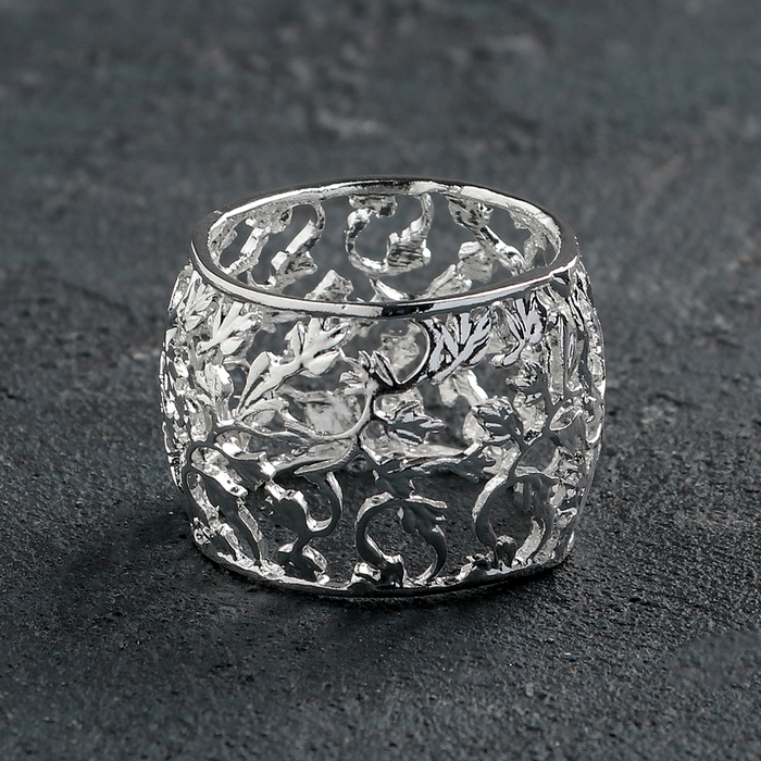 Кольцо для салфеток «Виноград. Серебро», 4×3 см, цвет серебряный - фото 1892345694