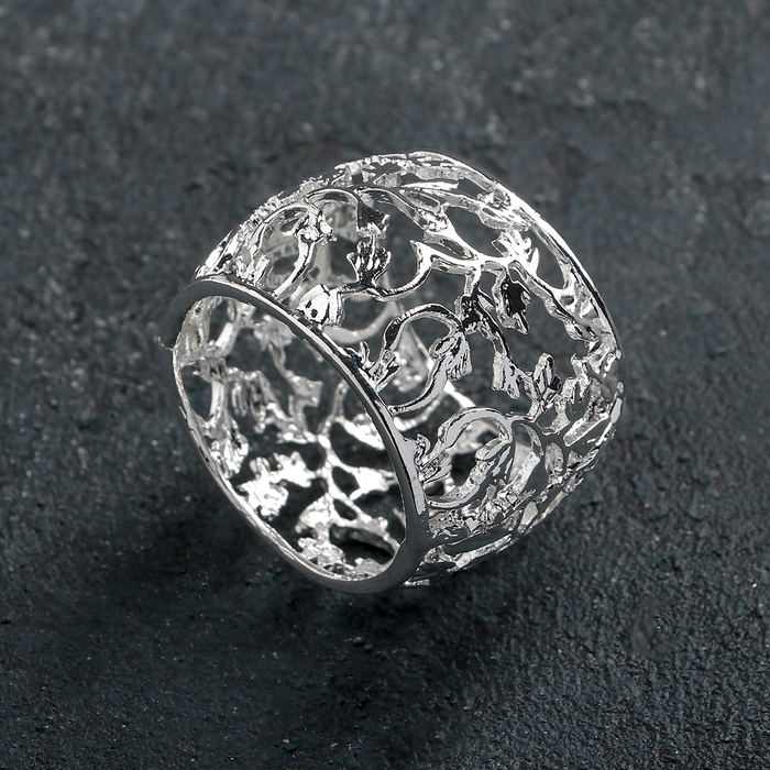 Кольцо для салфеток «Виноград. Серебро», 4×3 см, цвет серебряный - фото 1892345695