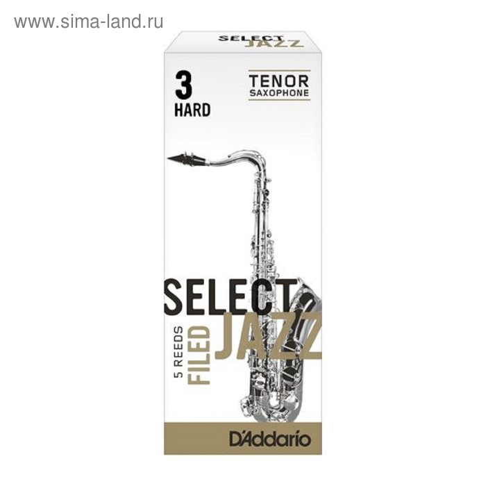 Трости Rico RSF05TSX3H Select Jazz для саксофона тенор, размер 3, жесткие (Hard), 5шт - Фото 1