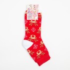 Носки женские махровые, цвет красный, размер 23 - Фото 5
