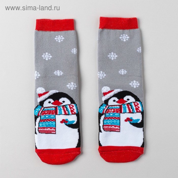 Носки женские махровые, цвет серый, размер 23 - Фото 1