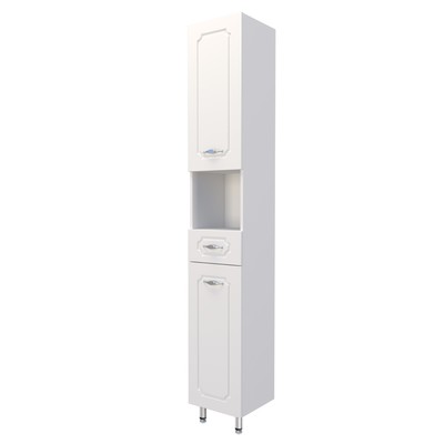 Шкаф – пенал для ванной комнаты «Пинта 300», 292×300×1900 мм, цвет белый