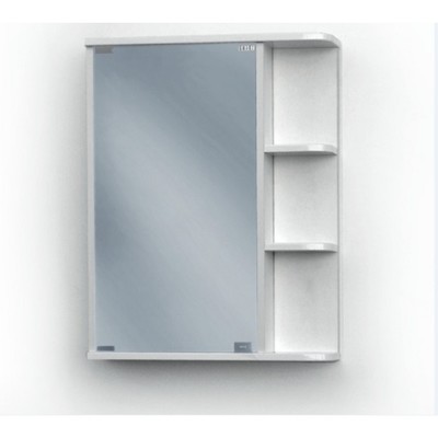 Зеркало – шкаф «А – 55», правый, 550×120×700 мм, цвет белый