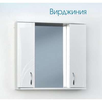 Зеркало – шкаф для ванной комнаты «Вирджиния 75», 750×150×700 мм, цвет белый