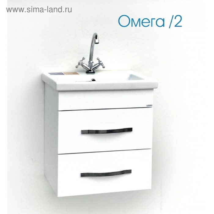 Тумба Омега 50/2 с раковиной Como 50 - Фото 1