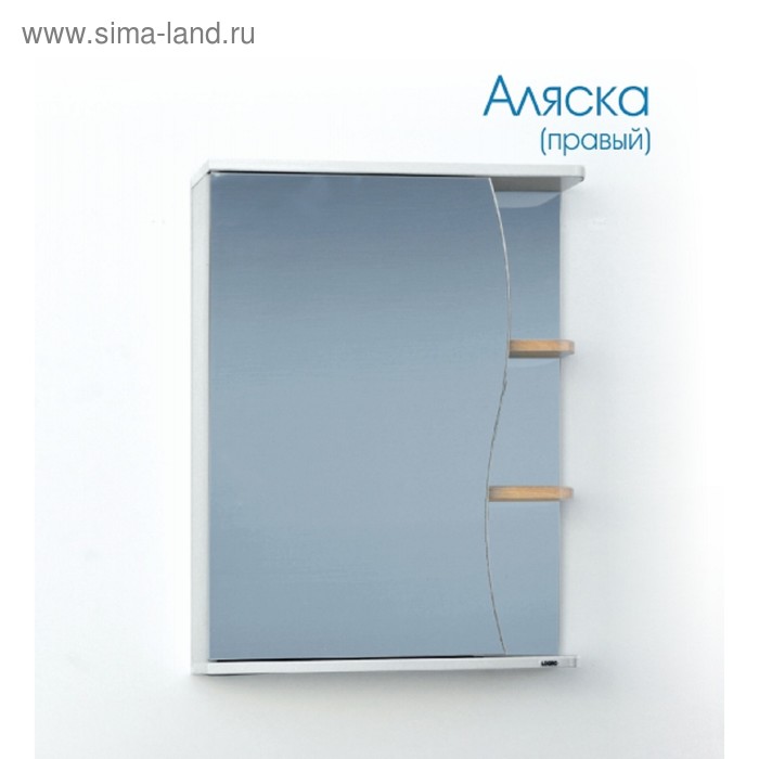 Зеркало – шкаф «Аляска 55», правый, 550×150×700 мм, цвет белый - Фото 1