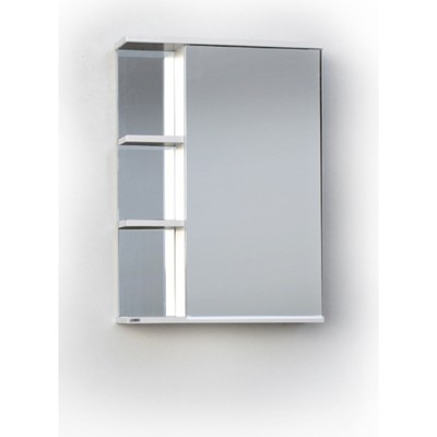 Зеркало – шкаф для ванной комнаты «Дуэт. Мини 50», с подсветкой, 500×150×700 мм, цвет белый