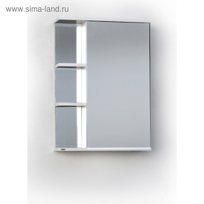 Зеркало – шкаф для ванной комнаты «Дуэт. Мини 50», с подсветкой, 500×150×700 мм, цвет белый - Фото 1