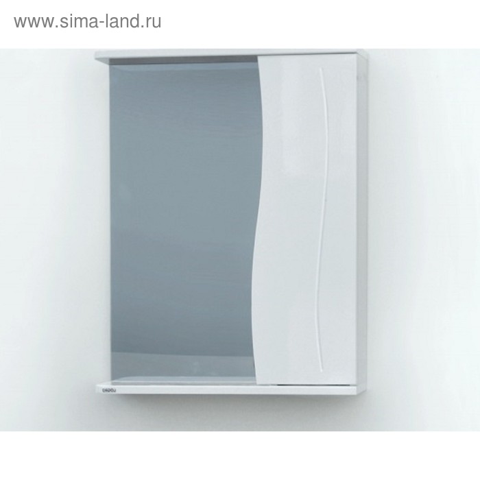 Зеркало - шкаф для ванной комнаты «Камелия 55», с подсветкой, правый, 550×150×700 мм, цвет белый