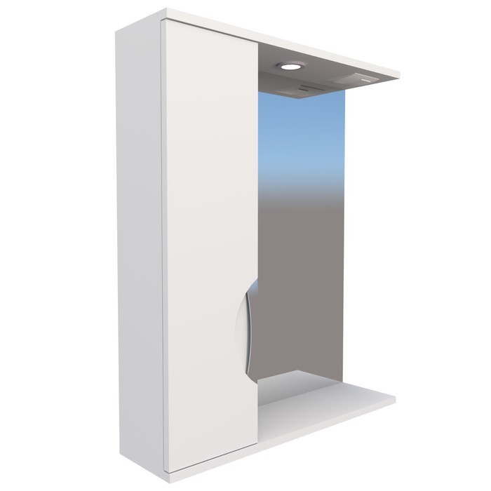 Зеркало - шкаф для ванной комнаты «Модерн 60», с подсветкой, левый, 600×150×700 мм, цвет белый
