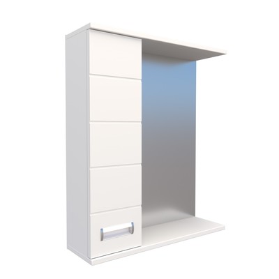 Зеркало – шкаф «Ника», левый, 600×150×700 мм, цвет белый