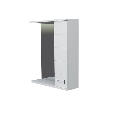 Зеркало – шкаф для ванной комнаты «Ника 70», правый, 700×150×700 мм, цвет белый