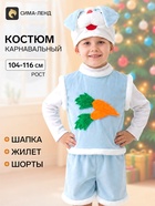Карнавальный костюм «Зайчик», шапка, безрукавка, шорты, рост 104-116 см - Фото 1