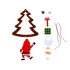 Набор для создания подвесной ёлочной игрушки из фетра «Дед Мороз и ёлка» - Фото 4
