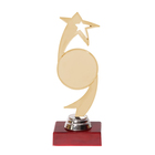 Кубок «Звезда», наградная фигура, подставка пластик красная, 20 х 6 см - фото 298237089