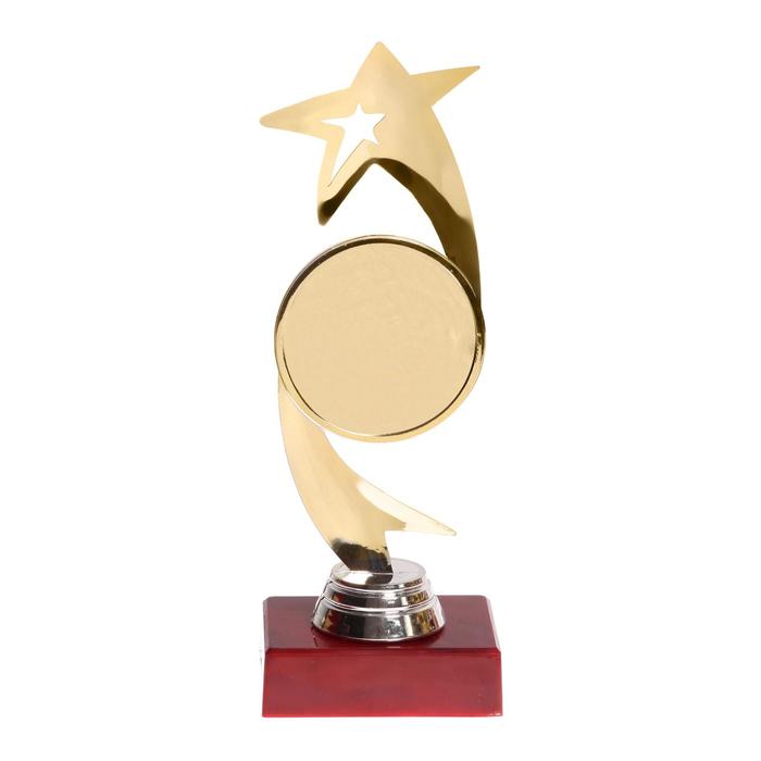 Кубок «Звезда», наградная фигура, подставка пластик красная, 20 х 6 см - фото 1890867364