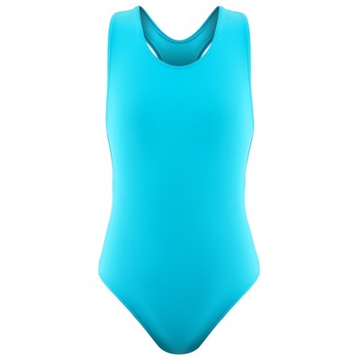 Купальник слитный ONLYTOP, р. 32, спортивный, цвет лагуна