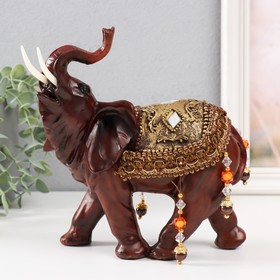 Сувенир полистоун " Слон с попоной с бахромой" 20,5х17х8,5 см