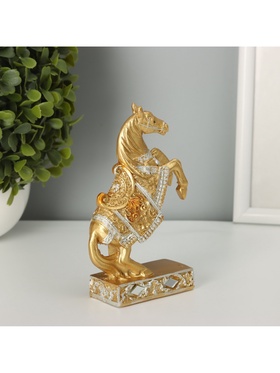 Фигурка полистоун «Золотой конь на дыбах», 12.5×8.3×3.8 см, МИКС