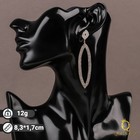 Серьги висячие со стразами «Шарм» капли, цвет бело-голубой - фото 30990275