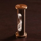 Песочные часы латунь "Антик" (1 мин) 3х3х9,5 см - фото 10623233