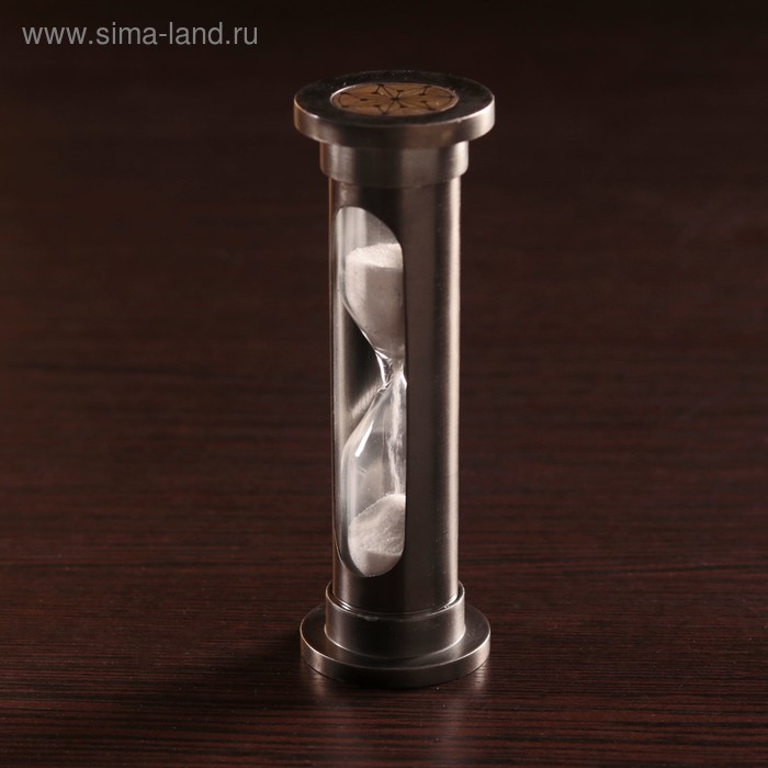 Песочные часы "Время" (1 мин) латунь 4х4х11,5 см - Фото 1