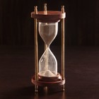 Песочные часы "Мираж" дерево, латунь (7 мин 30 сек) 9х9х21,5 см - фото 18777082