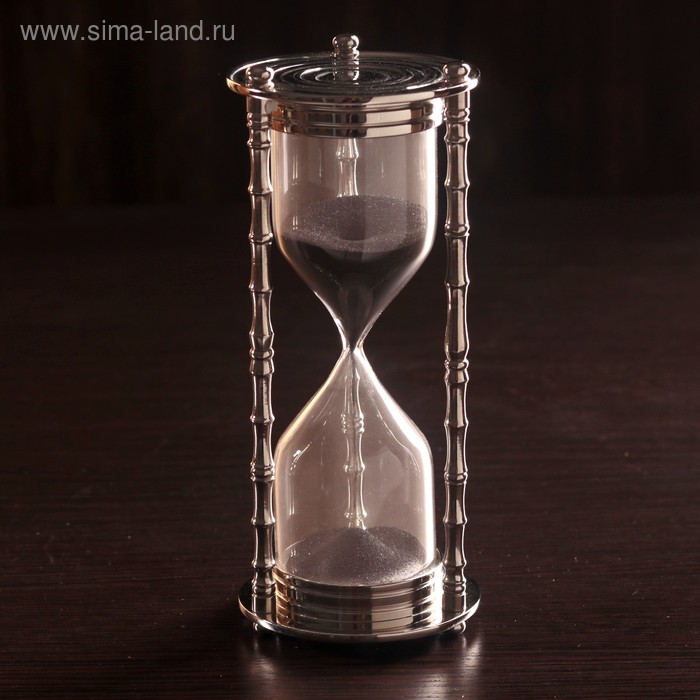 Песочные часы "Маеджа" латунь, алюминий (4 мин 30 сек) 7,5х7,5х17 см - Фото 1