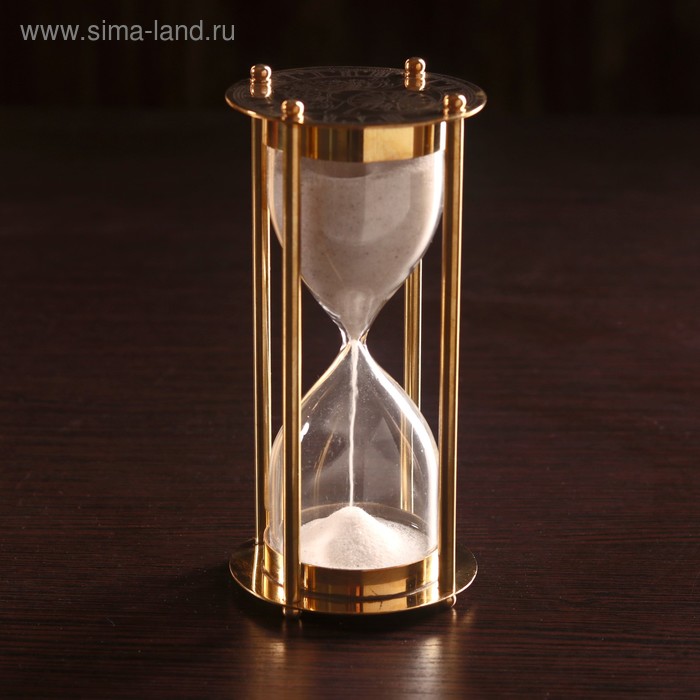 Песочные часы "Медеия" латунь, стекло (5 мин) 7,5х7,5х15 см - Фото 1