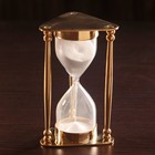 Песочные часы "Меланта" латунь, стекло (5 мин) 8х8,5х14,5 см - фото 318638689