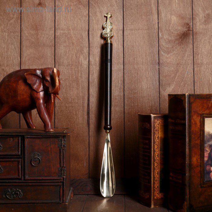 Ложка для обуви «Виолончель», 4×2.5×53 см, латунь - Фото 1