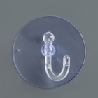 Крючок на вакуумной присоске «Круг», d=6,5 см, цвет прозрачный - Фото 1