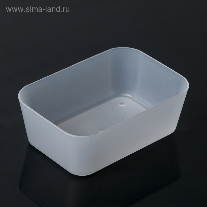 Корзинка пластиковая для хранения «Гладь», цвет белый матовый - Фото 1