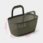Корзина - сумка для хранения «Лукошко», пластик, 29×15×24.5 см, цвет МИКС - Фото 3