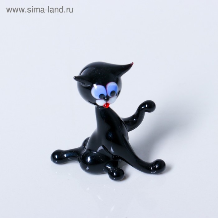 Сувенир из стекла "Кошка с поднятой лапкой" МИКС - Фото 1