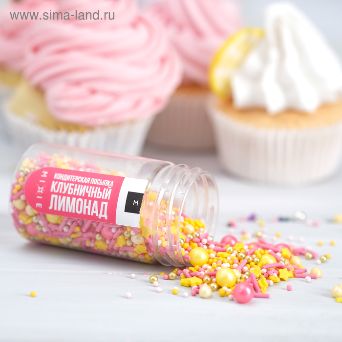 Посыпка кондитерская MIXIE «Клубничный лимонад», 50 г - Фото 1