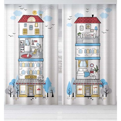 Комплект штор "Этель" My sweet home 145*260 см-2 шт, 100% п/э, 140 г/м2